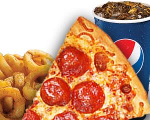 P - Cheese Pizza Slice & Fries